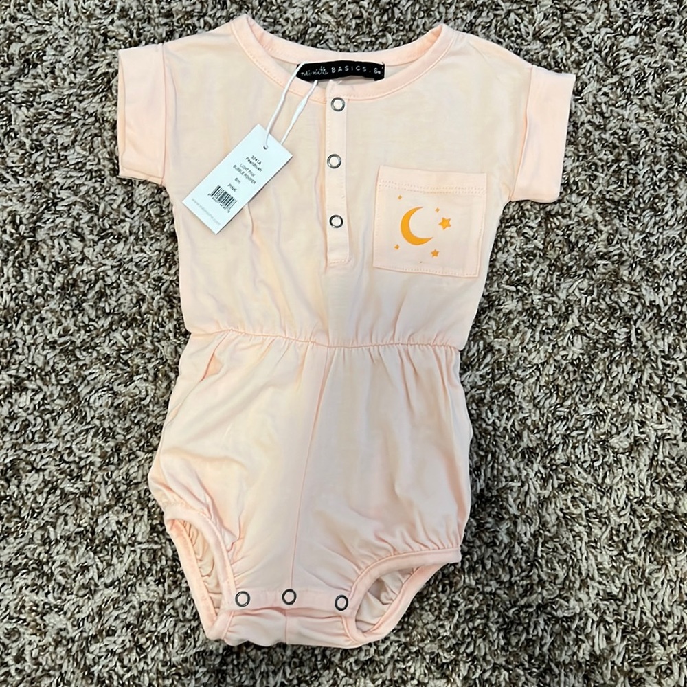 Pink baby romper